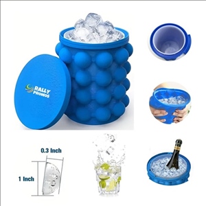 2 in 1 Portable Silicone Ice Cube Maker And Bucket